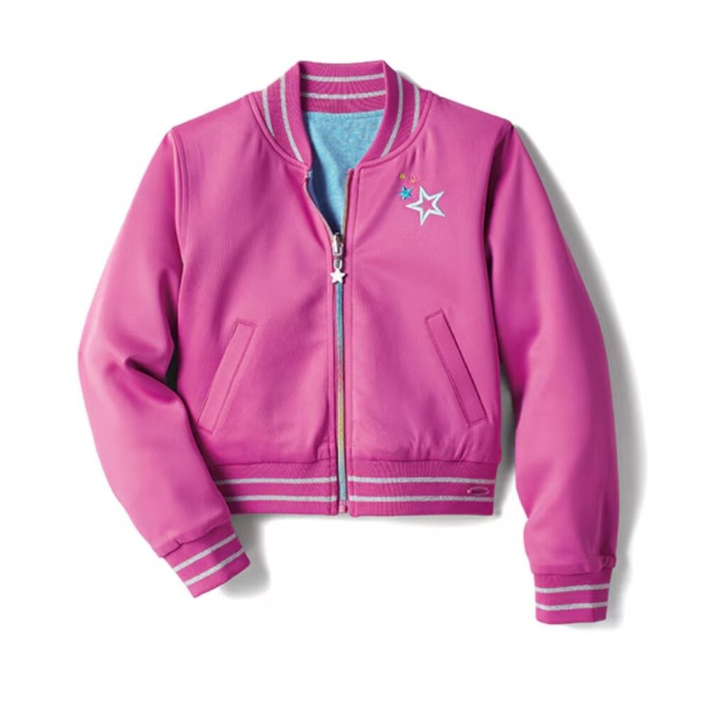 SOLD American Girl Truly Me Pink Reversible Bomber Jacket for Girls